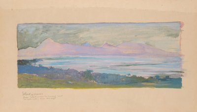Ostrov Moorea při pohledu přes úžinu z Tahiti, leden 1891, 1891. od John La Farge