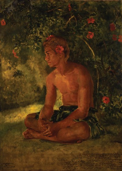 Náčrt Maua, Apia. Jeden z našich člunů, 1891 od John La Farge or Lafarge