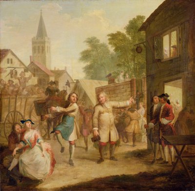 Hob pokračuje v tanci navzdory svému otci, kolem roku 1726 (olej na plátně) od John Laguerre