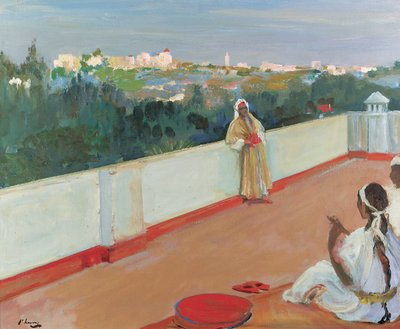 Večer na vrcholu domu, Tanger (olej na plátně) od John Lavery