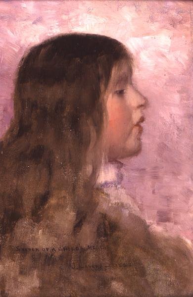 Náčrt dětské hlavy od John Lavery