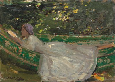 Zelená houpací síť, asi 1905 (olej na plátně) od John Lavery