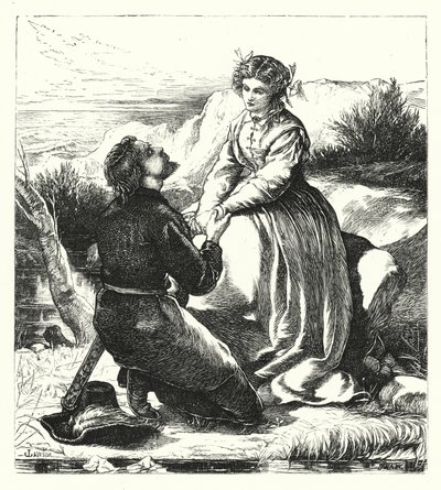 Kalendář lásky (rytina) od John Lawson