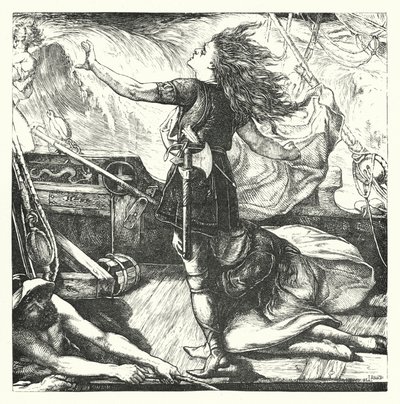 The Death of King Warwolf (rytina) od John Lawson