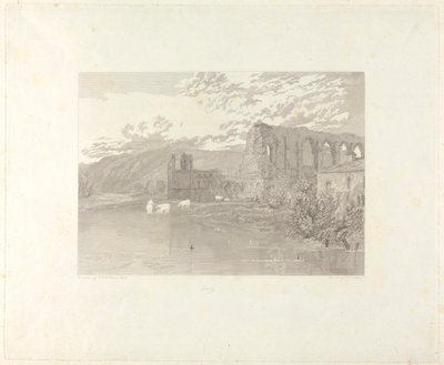 Opatství sv. Agathy, Easby od John Le Keux