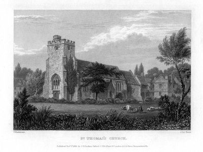 Kostel svatého Tomáše, Oxford, 1835. od John Le Keux