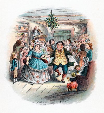 Vánoční koleda: Ples pana Fezziwigse, 1843 od John Leech