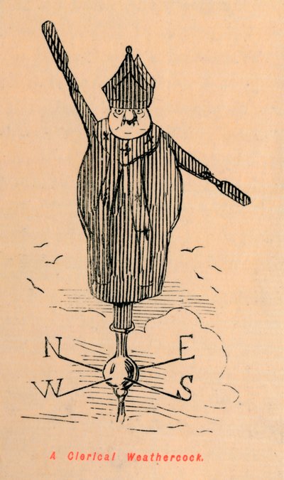 Clerical Weathercock, c1860, c1860 od John Leech