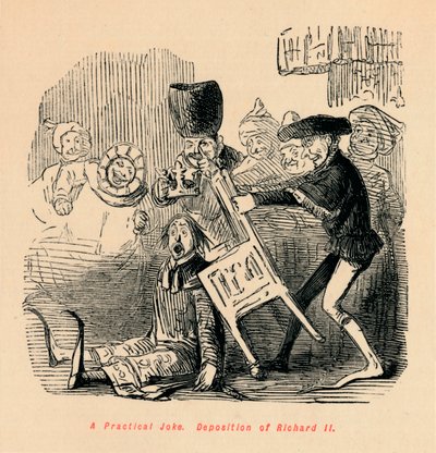 Praktický vtip. Depozice Richarda II, c1860, c1860 od John Leech
