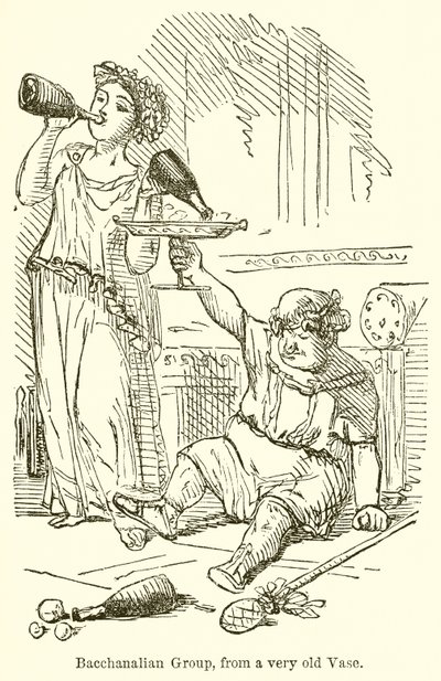 Bacchanalian Group, z velmi staré vázy od John Leech