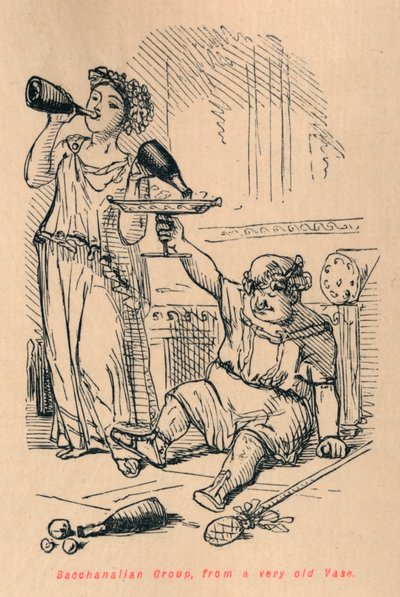 Bacchanalian Group, z velmi staré vázy, 1852 od John Leech