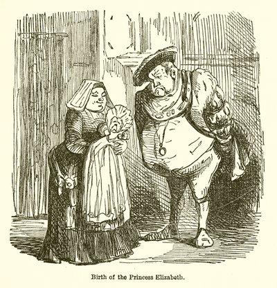 Narození princezny Alžběty od John Leech