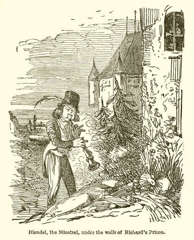 Blondel, Minstrel, Pod zdmi Richardova vězení od John Leech