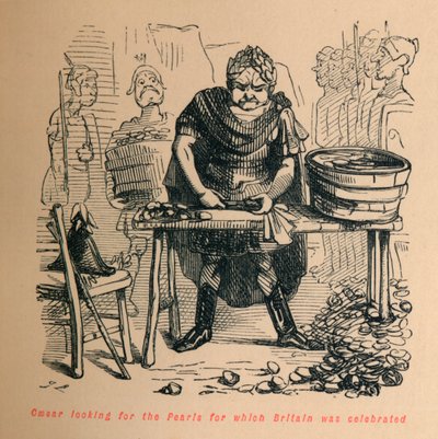 Caesar hledá perly, pro které byla Británie oslavována, c1860, c1860. od John Leech
