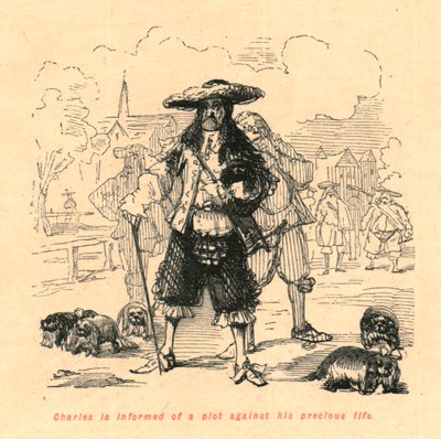 Charles je informován o spiknutí proti jeho drahocennému životu, 1897. od John Leech