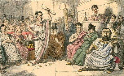 Cicero odsuzující Catilinu od John Leech