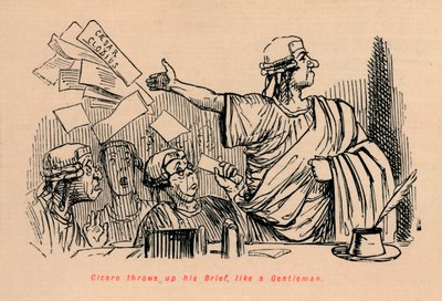 Cicero pozvrací svůj Brief jako gentleman, 1852 od John Leech