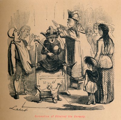 Korunovace Ethelreda nepřipraveného, c1860, c1860 od John Leech