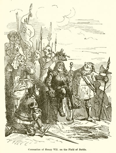 Korunovace Jindřicha VII na bitevním poli od John Leech