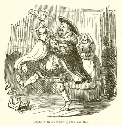 Jindřichova radost z toho, že má syna a dědice od John Leech