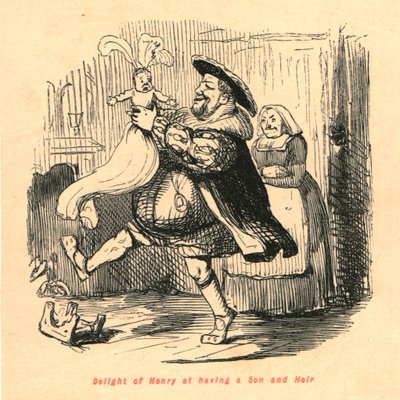 Potěšení Henryho z toho, že má syna a dědice, 1897. od John Leech