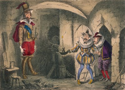 Objev Guida Fawkese Suffolkem a Mounteaglem, 1850 od John Leech