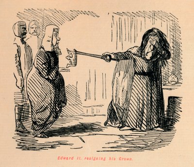 Eduard II. rezignuje na svou korunu, c1860, c1860 od John Leech