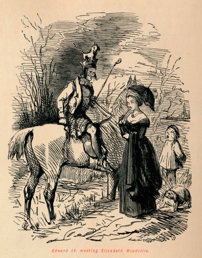 Edward IV, setkání s Elizabeth Woodville, c1860, c1860. od John Leech