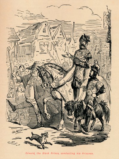 Edward Černý princ, dirigující svého Zajatce, c1860, c1860 od John Leech