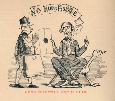 Ethelred posílá dopis od svého syna, c1860, c1860 od John Leech