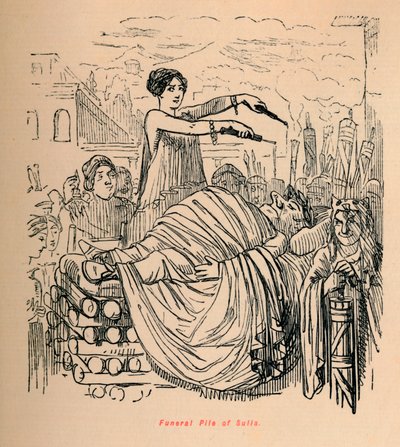 Pohřební hromada Sulla, 1852 od John Leech
