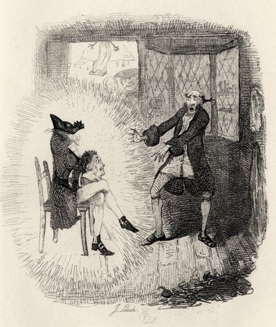 Hamilton Tighe, z knihy "The Ingoldsby Legends" od Thomase Ingoldsbyho, vydané nakladatelstvím Richard Bentley  Son. od John Leech