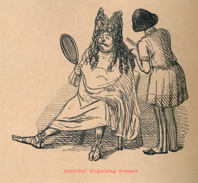 Hannibal se přestrojil, 1852 od John Leech