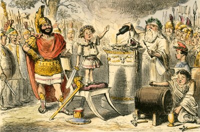 Hannibal, i když ještě dítě přísahá věčnou nenávist Římanům od John Leech