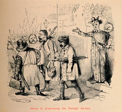 Jindřich II. propuštění zahraničních baronů, c1860, c1860 od John Leech