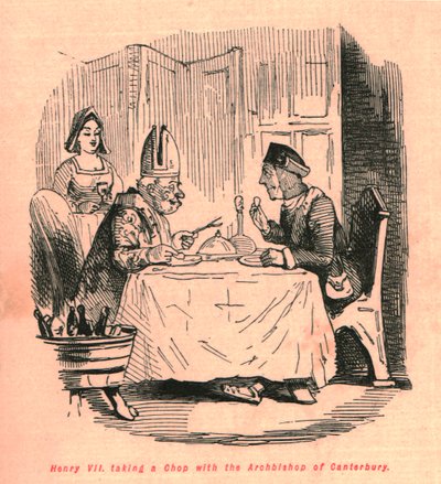Jindřich VII., který si poradil s arcibiskupem z Canterbury, 1897. od John Leech