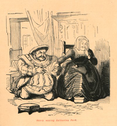 Henry namlouvá Catherine Parr, 1897. od John Leech