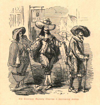 Jeho milostivé veličenstvo Karel I., půjčování peněz, 1897. od John Leech