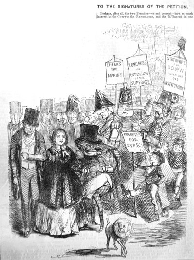 Jak mohl vypadat chartistický průvod, 1848 od John Leech
