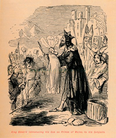 Král Edward představuje svého syna jako prince z Walesu svým poddaným, c1860, c1860 od John Leech