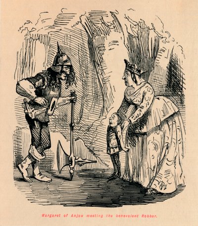 Setkání Margaret z Anjou s dobrotivým Loupežníkem, od John Leech
