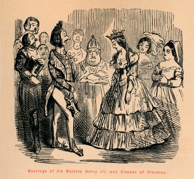 Sňatek Jeho Veličenstva Jindřicha III. a Eleonory Provence, c1860, c186 od John Leech