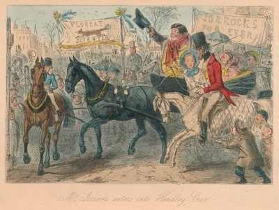 Pan Jorrocks vstupuje do Handley Cross, 1854 od John Leech