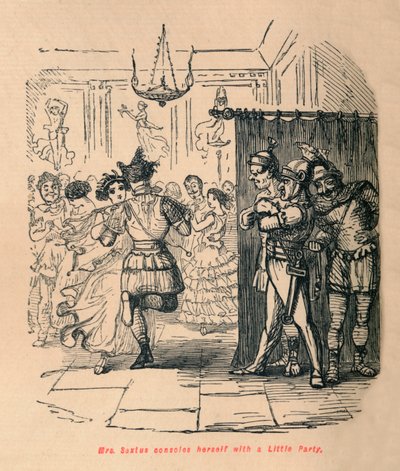 Paní Sextusová se utěšuje malou párty, 1852 od John Leech
