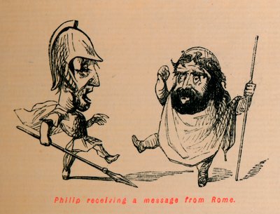Filip dostává poselství z Říma, 1852 od John Leech
