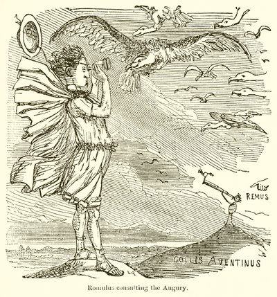 Romulus Consulting the Augury od John Leech