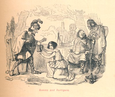 Rowena a Vortigern, c1860, c1860. od John Leech