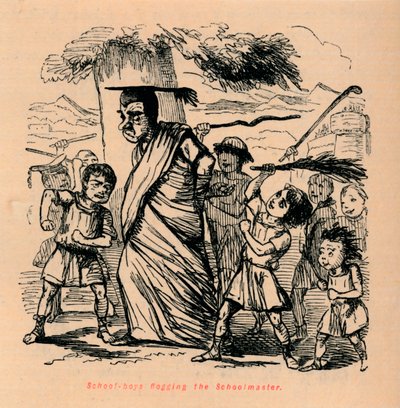 Školáci bičující učitele, 1852 od John Leech