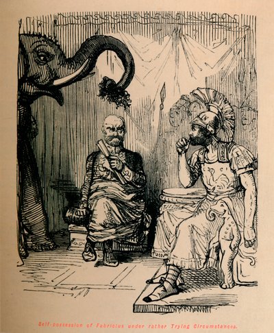 Sebeovládání Fabricia za poněkud pokusných okolností, 1852 od John Leech