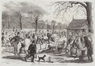 Bruslení v Hyde-Parku od John Leech